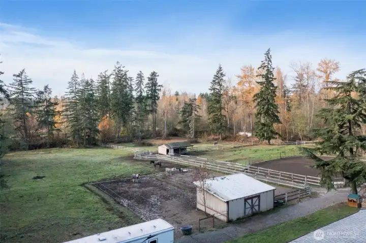 Loafing sheds offer additional feed storage for easy feeding and maintenance.