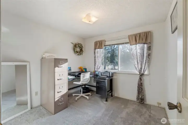 Currently used as an office-this is the third of three guest bedrooms on upper level.