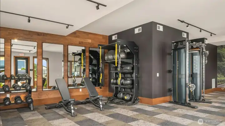 The fully appointed gym is equipped with everything you need for a convenient and effective workout close to home.