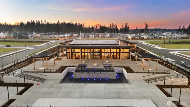 Clubhouse with beautiful meditation pond, bocce ball & two outdoor kitchens