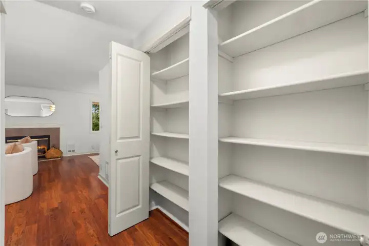 TWO pantries. Most condo are lucky to have one! This home has ample storage. Two pantries, coat closet, two closets in the primary, utility closet and a garage. TWO pantries. Most condo are lucky to have one! This home has ample storage. Two pantries, coat closet, two closets in the primary, utility closet and a garage.