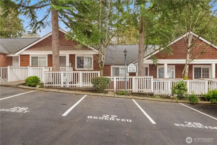 In addition to your garage, you have an additional parking spot. There are 3 guest parking spots in front of your home. In addition to your garage, you have an additional parking spot. There are 3 guest parking spots in front of your home.