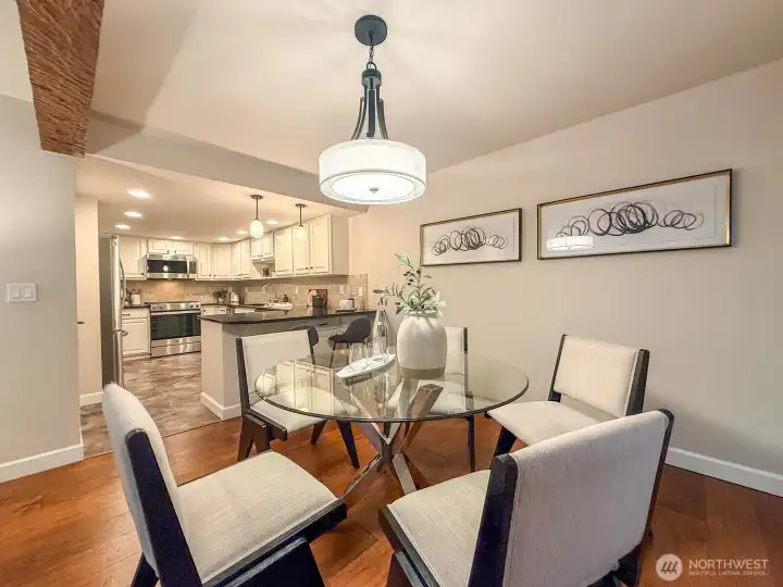 Dining area open to kitchen