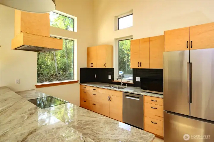 Maple plywood cabinets