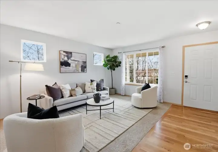 Seasonal Cascade Mtn views and then great privacy from the natural greenery on the east side of the property once the trees fill in.