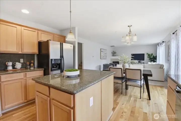 Open floor plan that is perfect for large gatherings and with a dining area that can accommodate your largest table!