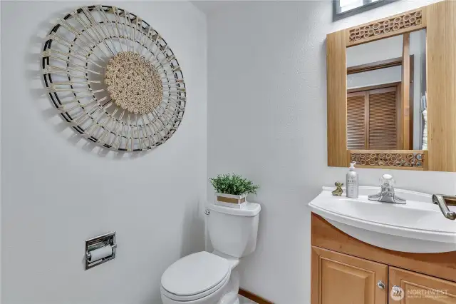Lower level half bath