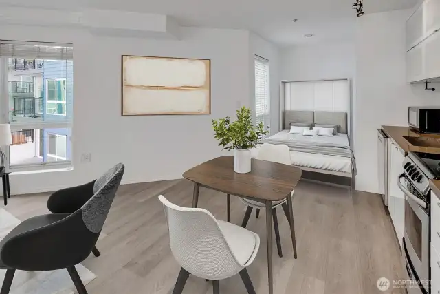 This efficiently designed studio condo offers smart use of space with an open layout perfect for comfortable everyday living.