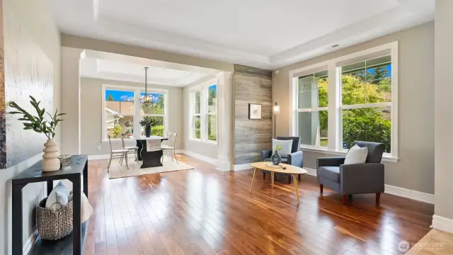 An abundance of oversized windows fills the home with natural light, creating a bright, uplifting atmosphere in every room. It’s sunshine all day, every day.