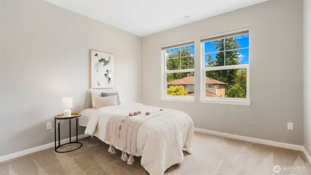 Bedroom 4 is tucked away for added privacy and offers a quiet, peaceful vibe. With ample space and a thoughtful layout, it’s ideal for a bedroom, study, or anything else you need a little extra room for.