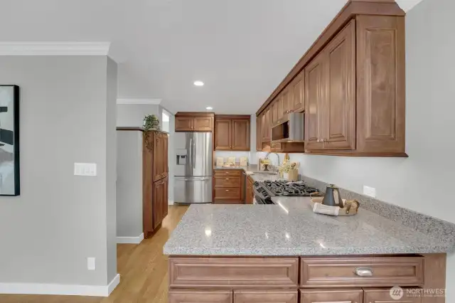 Living room to kitchen view