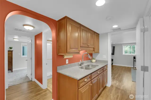 Basement kitchenette