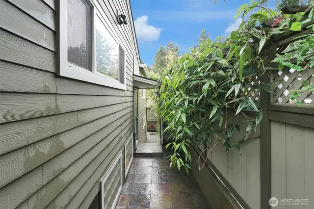 South side of house