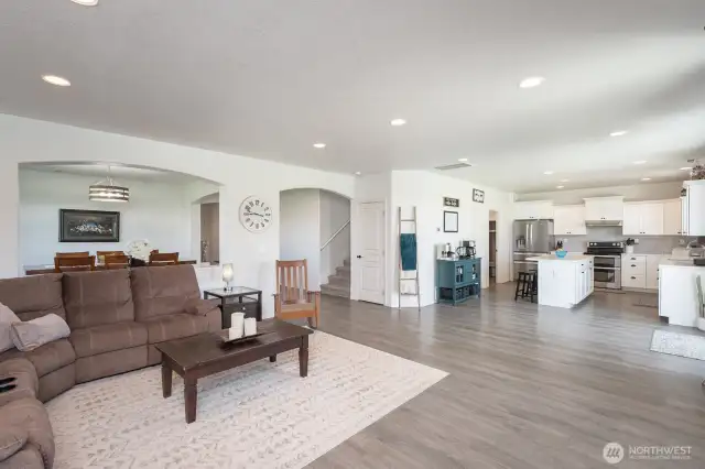 Living room and kitchen