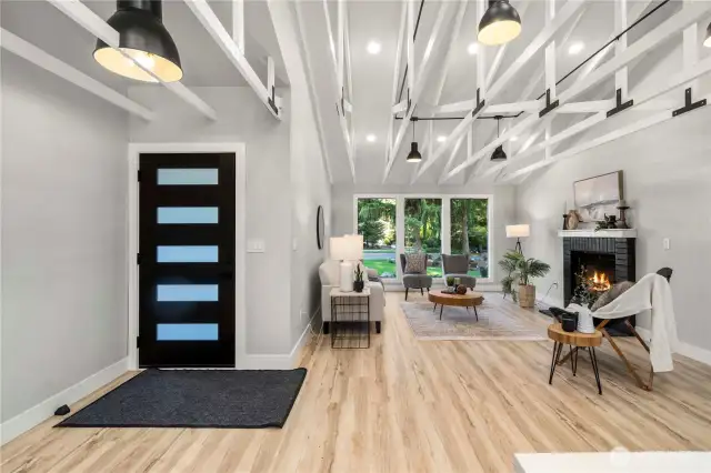 Step into an impressive open living space.