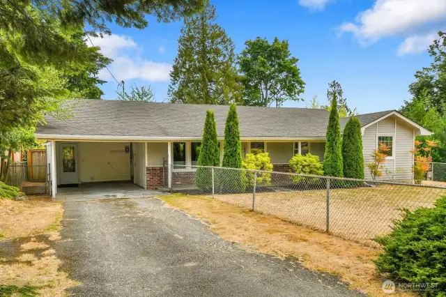 Charming one-level home on a spacious lot.