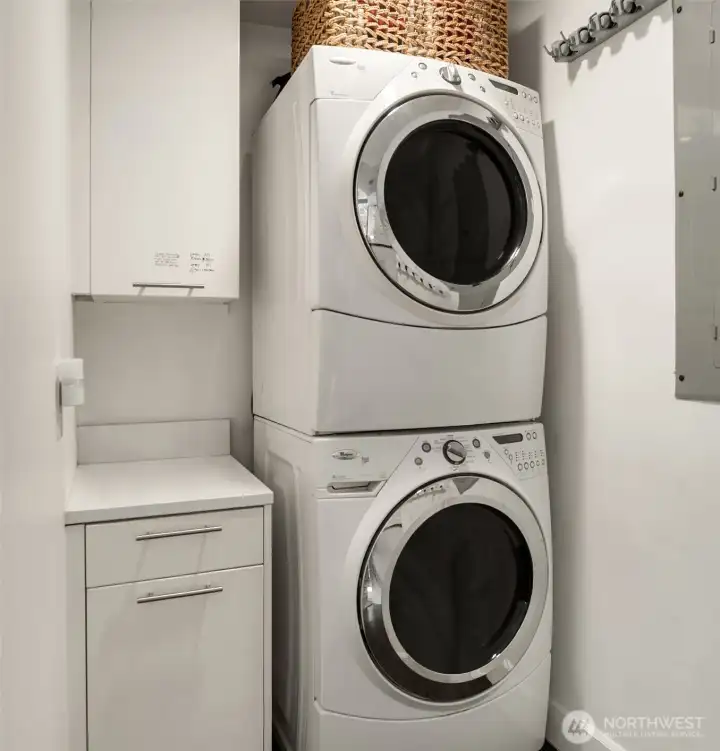 Laundry Room with floor to ceiling storage