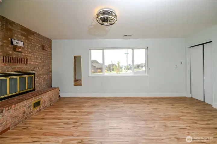 Here is another view of bonus room with new lighting and closets to be a 5th bedroom possibly