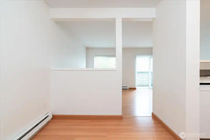 Dining area perfectly situated for entertaining.