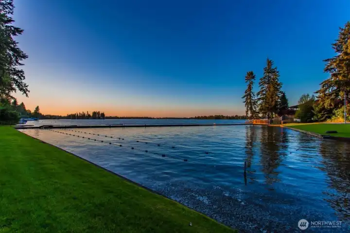 Lake Tapps-Lakeridge HOA offers multiple parks including this one with a swimming area.