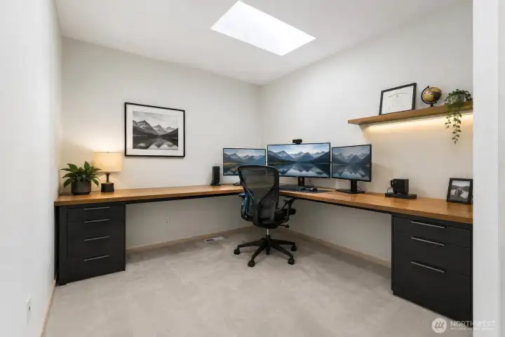 Bonus loft area Virtually Staged as office
