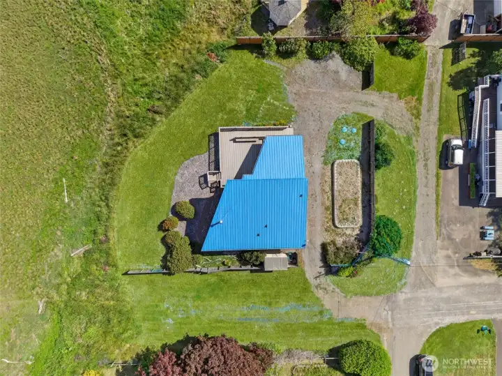 Drone above home