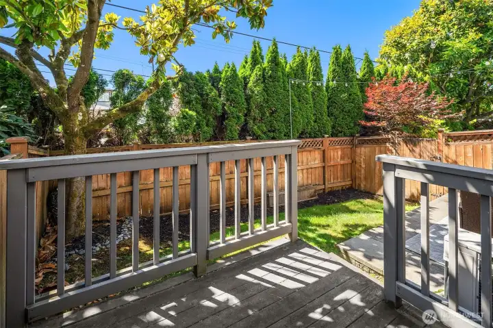 Deck and new paver patio for entertaining or relaxing