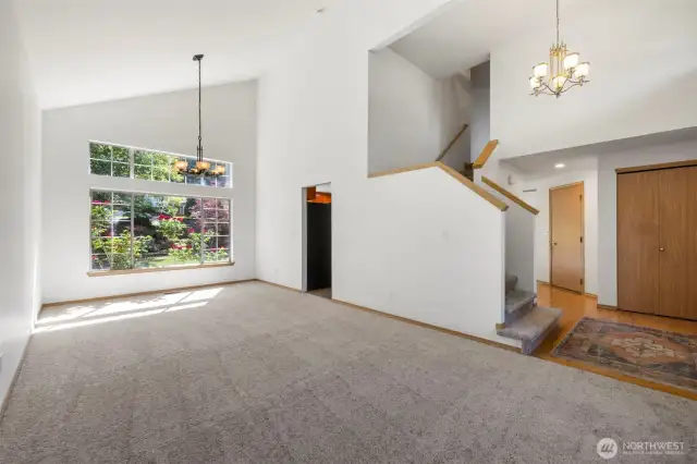 Dining/Stairs without virtual staging