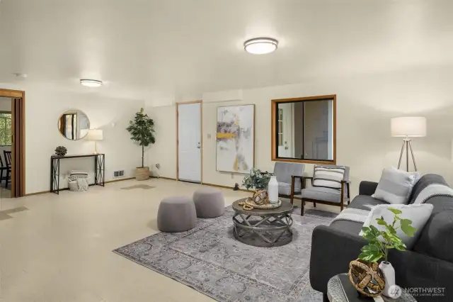 Lower level living area
