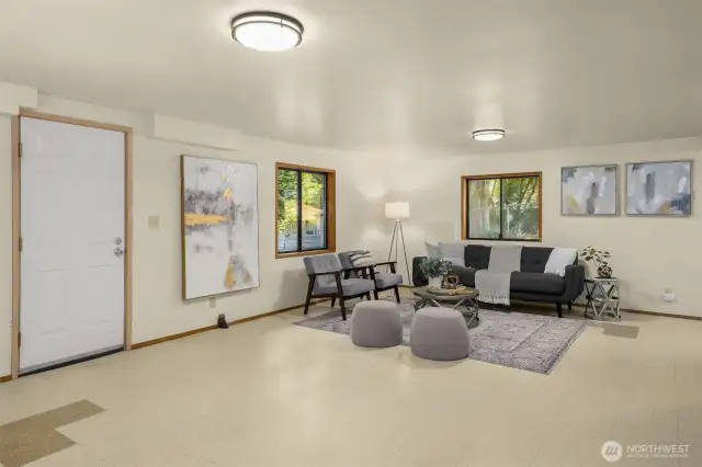 Lower level living area