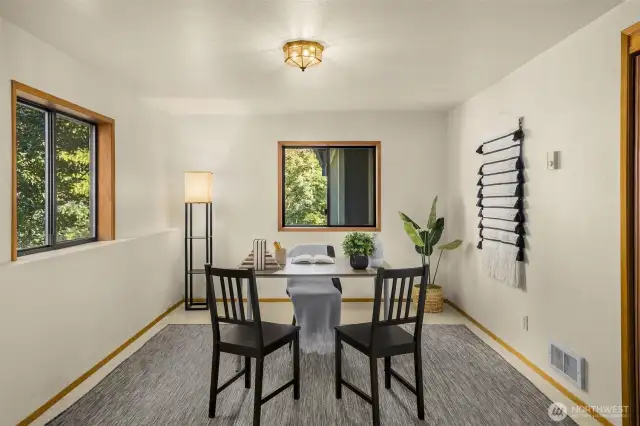 Lower level dining area