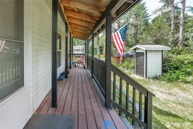 Front porch from N