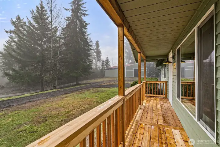 Newly built and stained deck