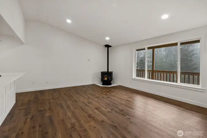 Electric stove for extra heat.