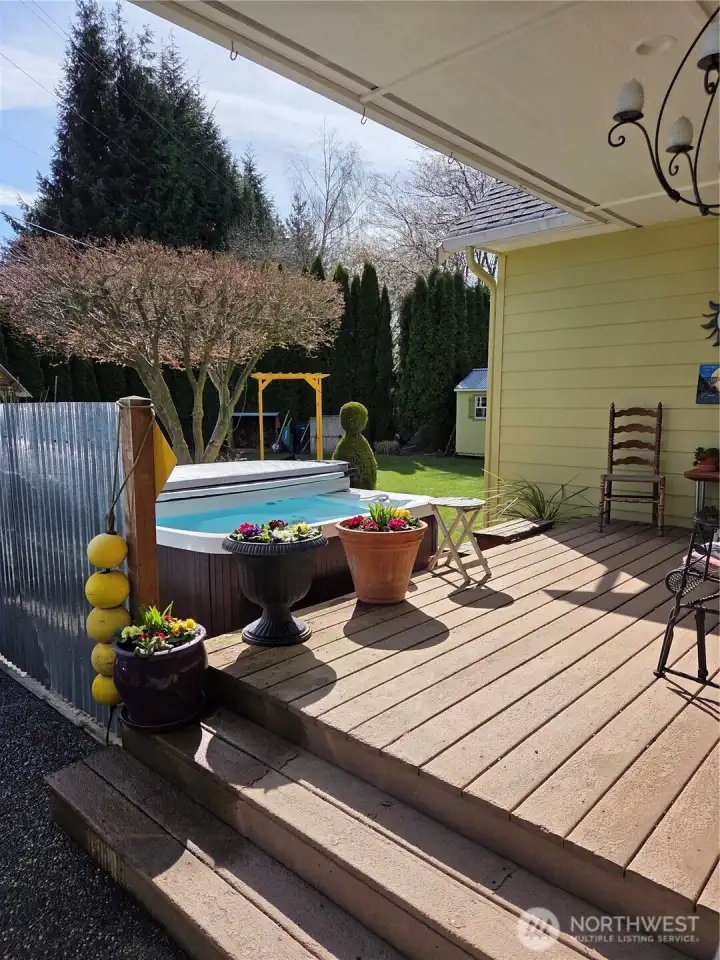 Front Deck and Hot Tub area