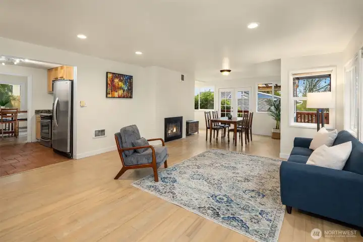 Generous main floor family room and formal dining room