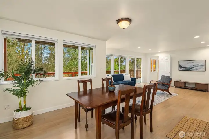 The combination of light and privacy that this home offers is rare in an urban setting.