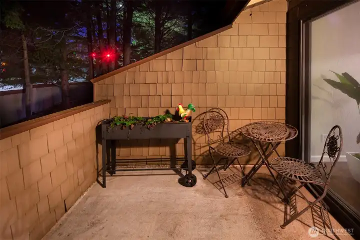 Your new back deck - faces south - perfect for capturing exquisite sunsets!