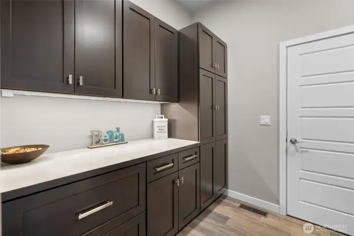 Laundry Room with lots of Storage!