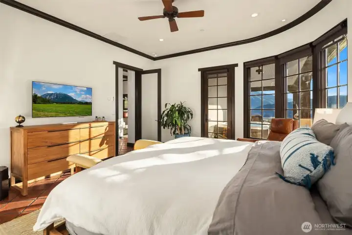 Expansive Primary with soaring ceilings