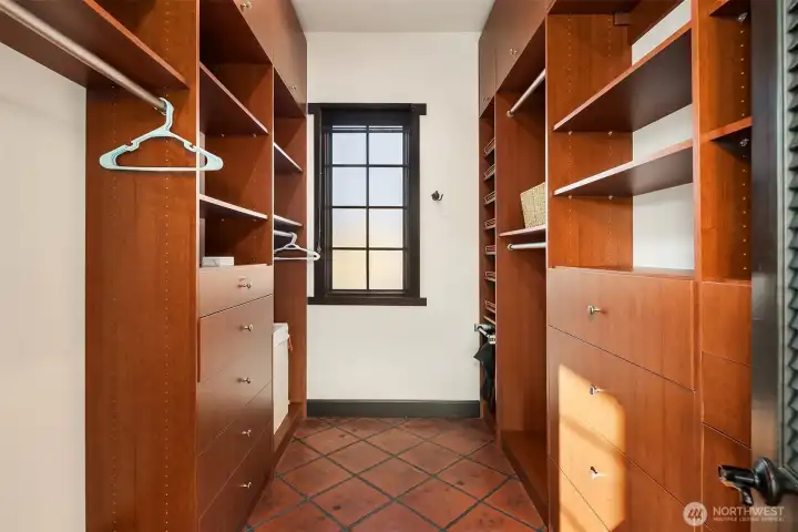 Walk-In Closet with custom organization