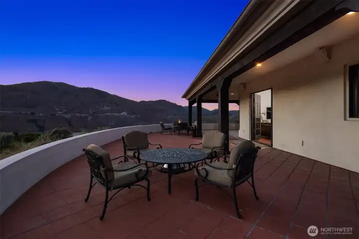 Partially covered patio allows for sun or shade