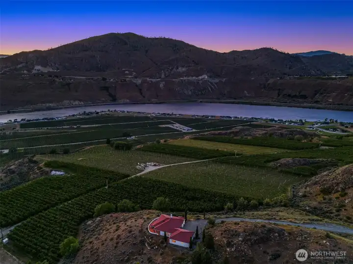 Perfectly situated over orchard below