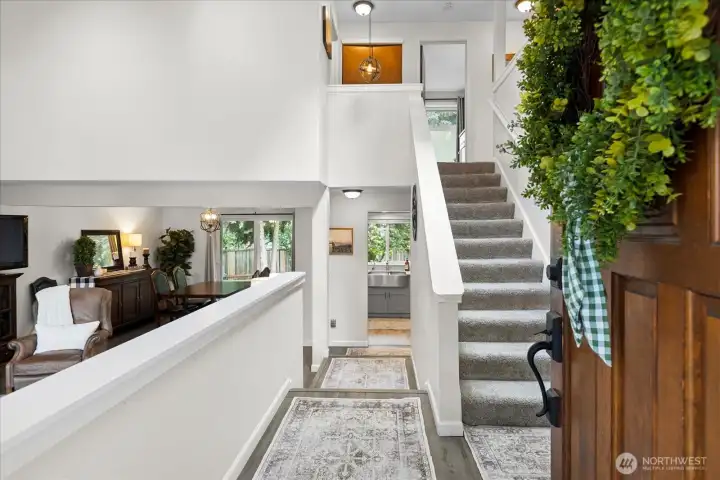 Soaring 16ft ceilings and abundant natural light throughout home.