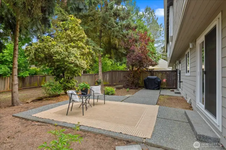 Imagine waking up with a cup of coffee and enjoying your own private backyard.