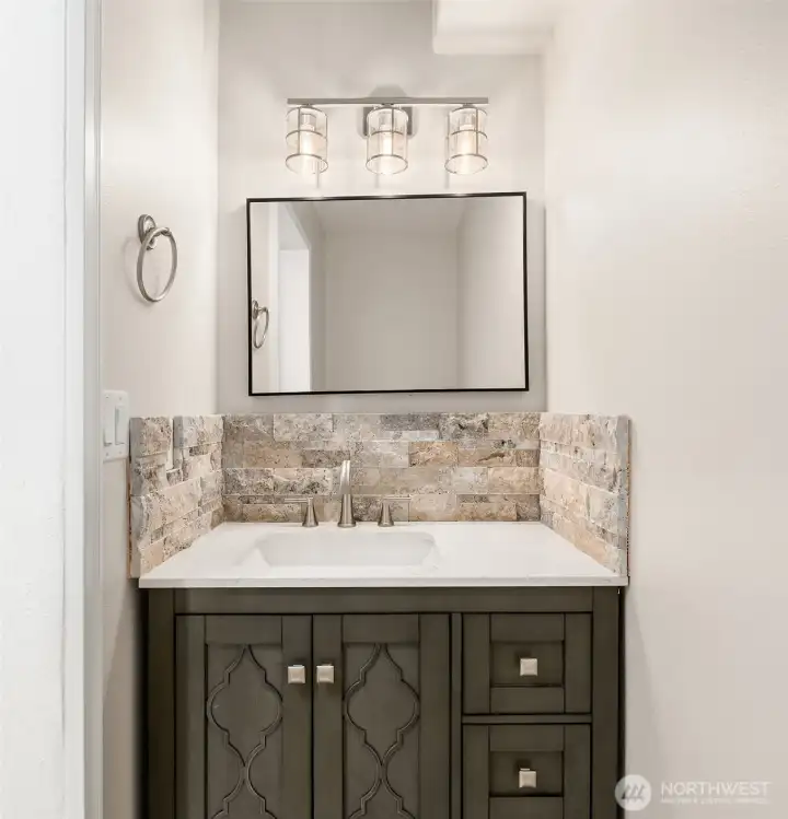 Updated Powder Bathroom on Main