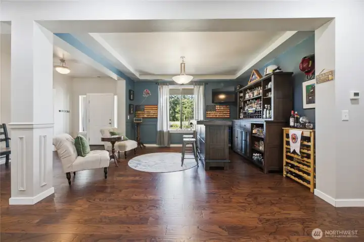 Flexible dining space that adapts to your needs—use it as a dining room, lounge, or home office while enjoying the tranquility of the surroundings