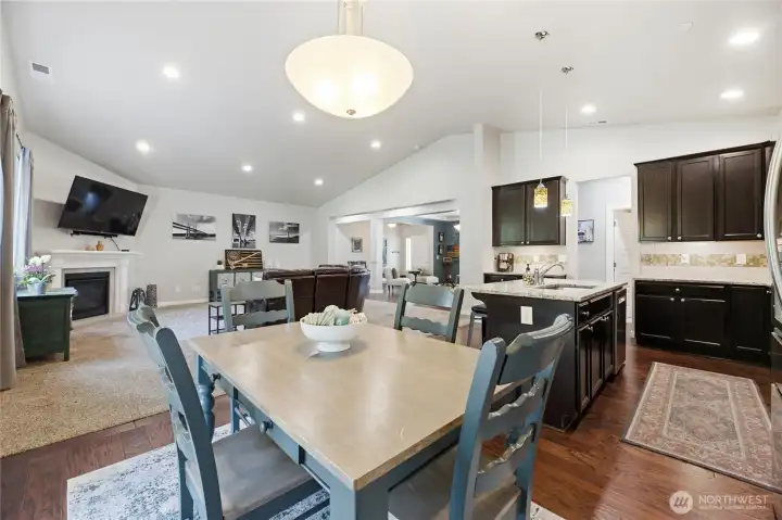 Open and inviting layout connects the kitchen, living room, and dining area, creating effortless flow for guests and daily comfort