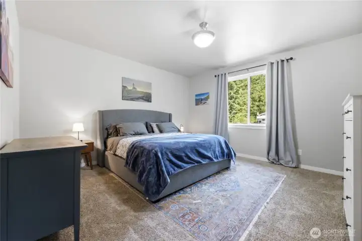 Large bright primary bedroom