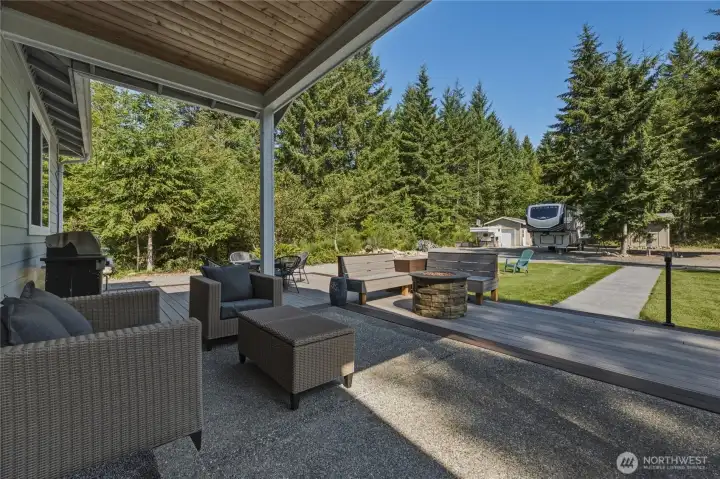 Covered back deck oasis—your private spot to relax, entertain, and enjoy the outdoors